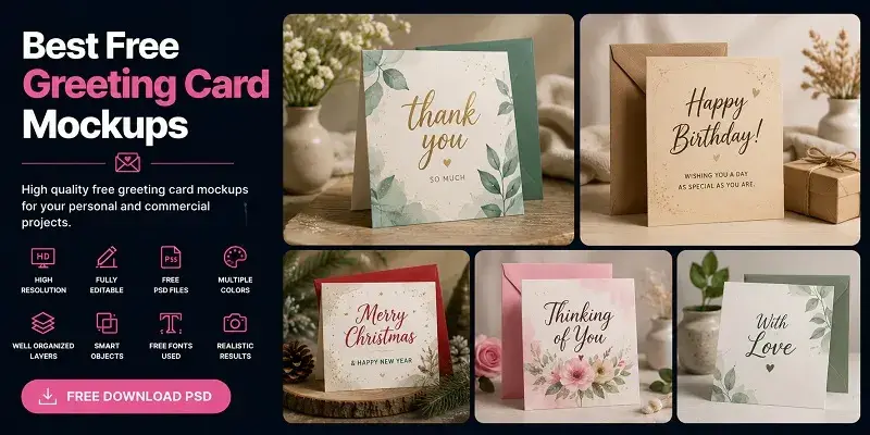Free Greeting Card Mockups