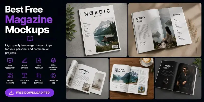 Free Magazine Mockups