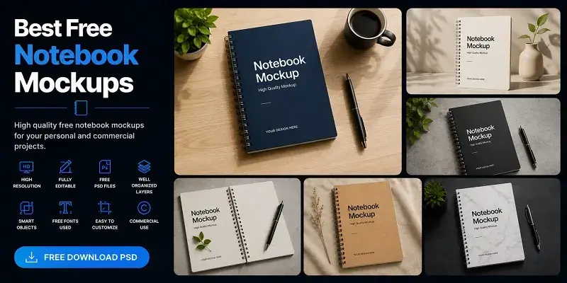Free Notebook Mockups