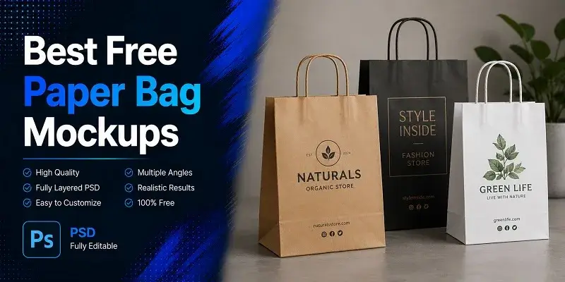 Free Paper Bag Mockups