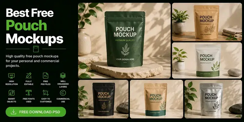 Free Pouch Mockups