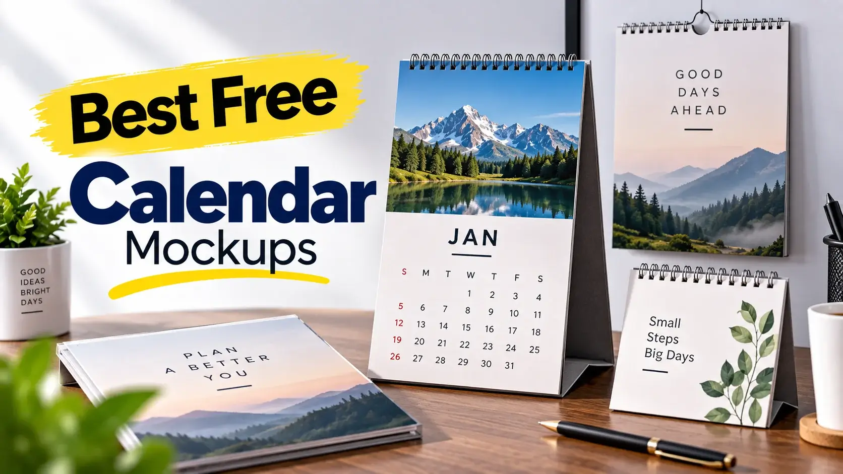 Best Free Calendar Mockups for Designers