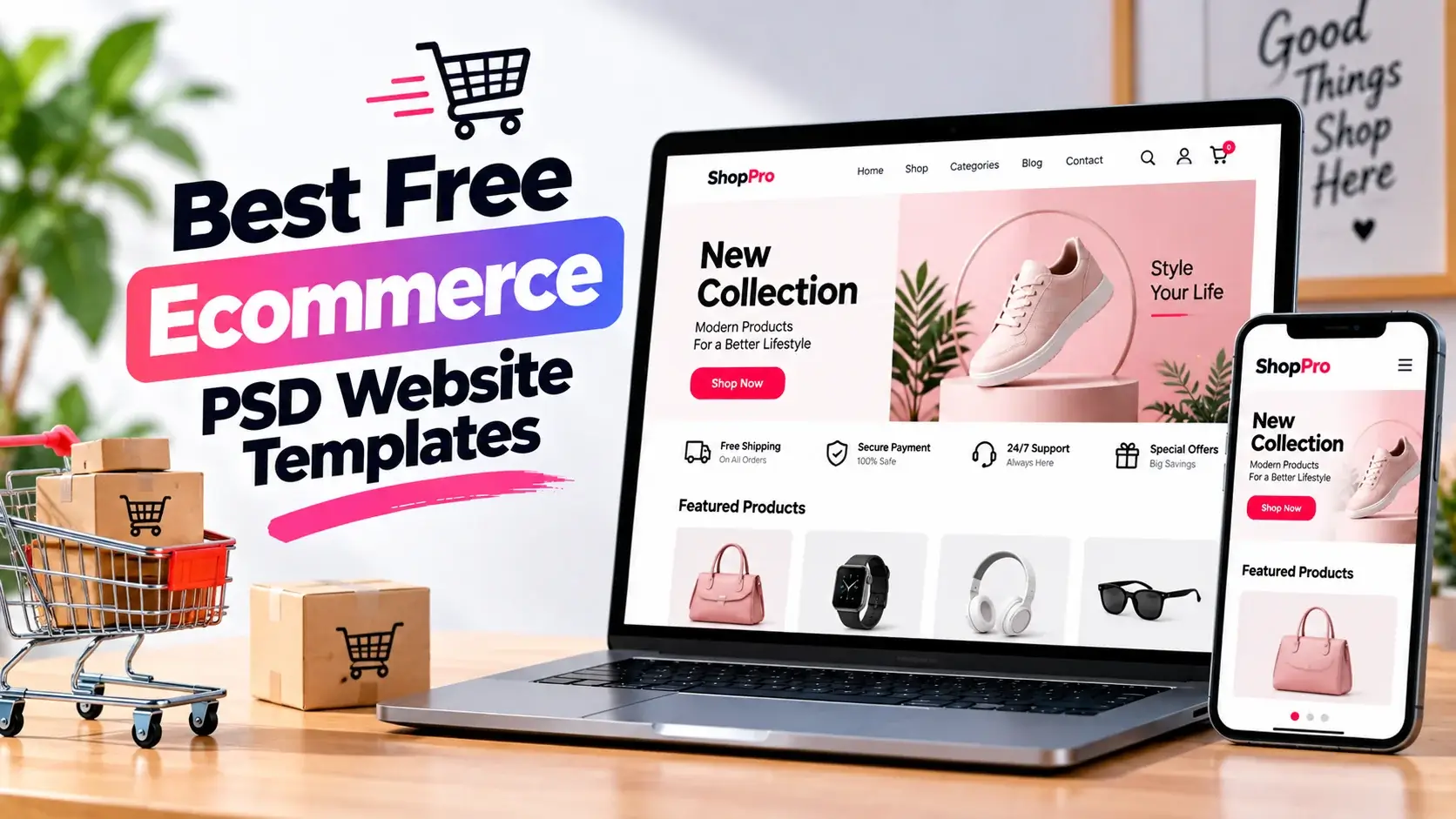 Best Free Ecommerce PSD Website Templates