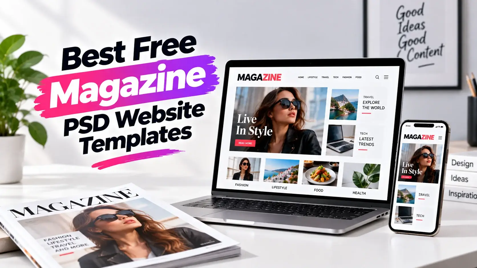 Best Free Magazine PSD Website Templates