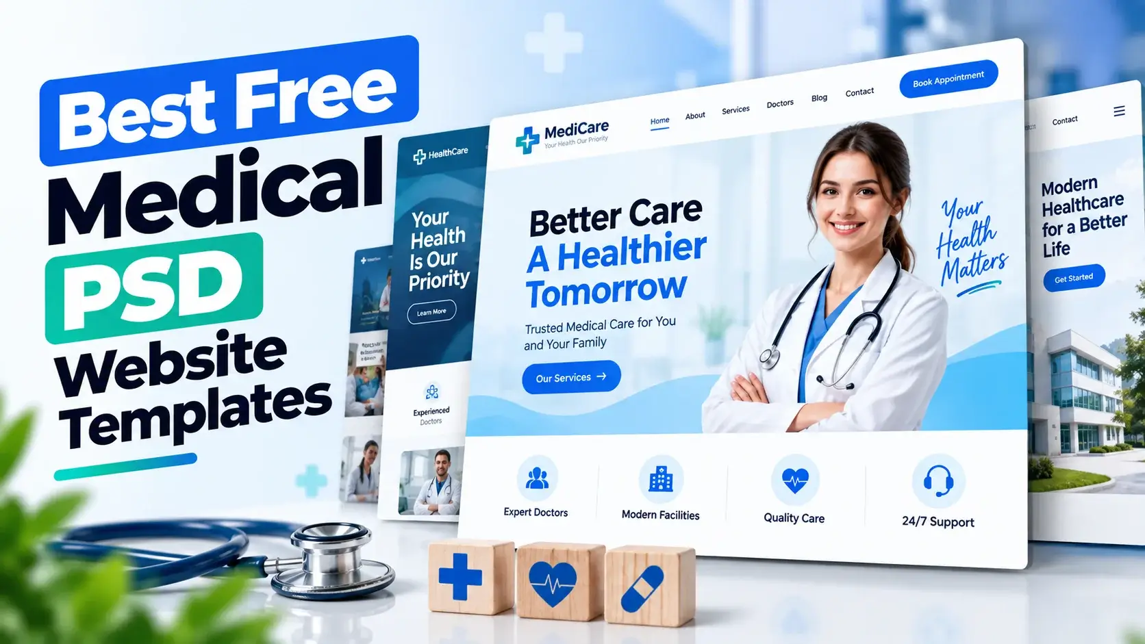 Best Free Medical PSD Website Templates