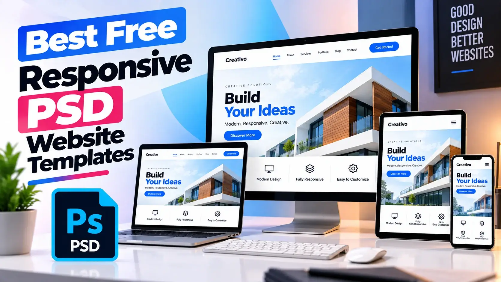 Best Free Responsive PSD Website Templates