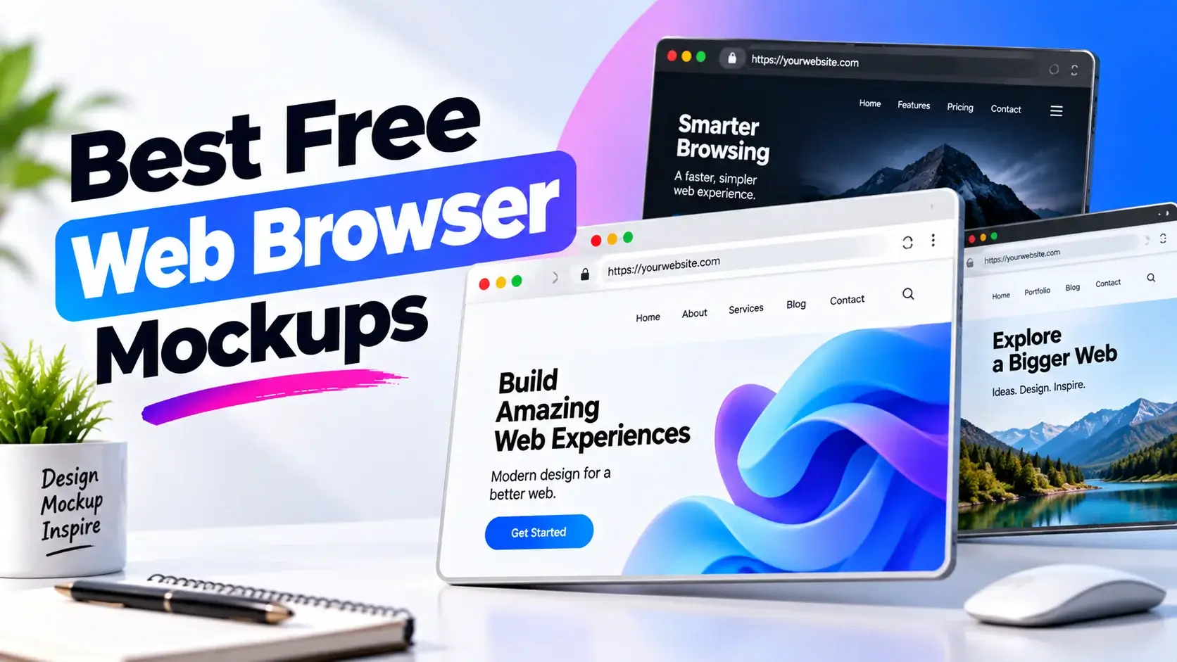 Best Free Web Browser Mockups for Designers