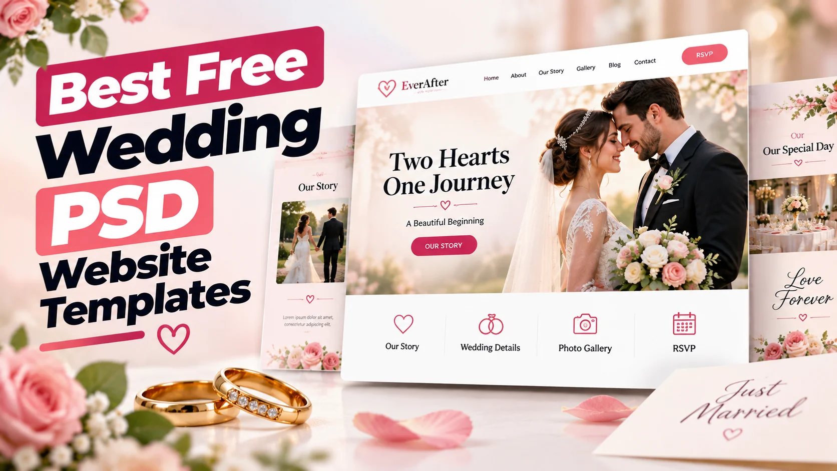 Best Free Wedding PSD Website Templates